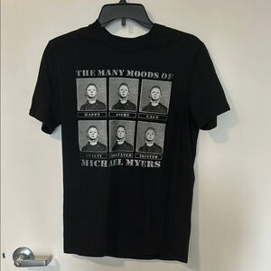 Michael Myers Black Graphic T-Shirt adult small